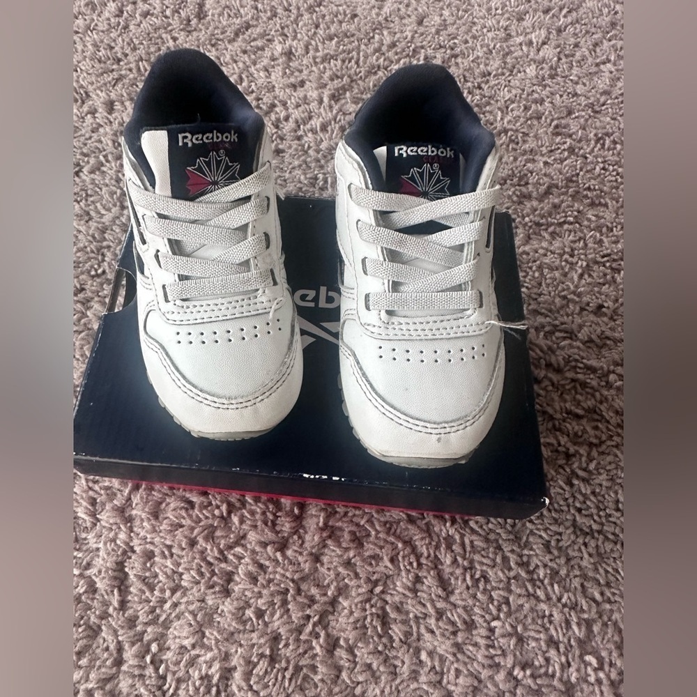 Reebok Kids White and Black Sneakers